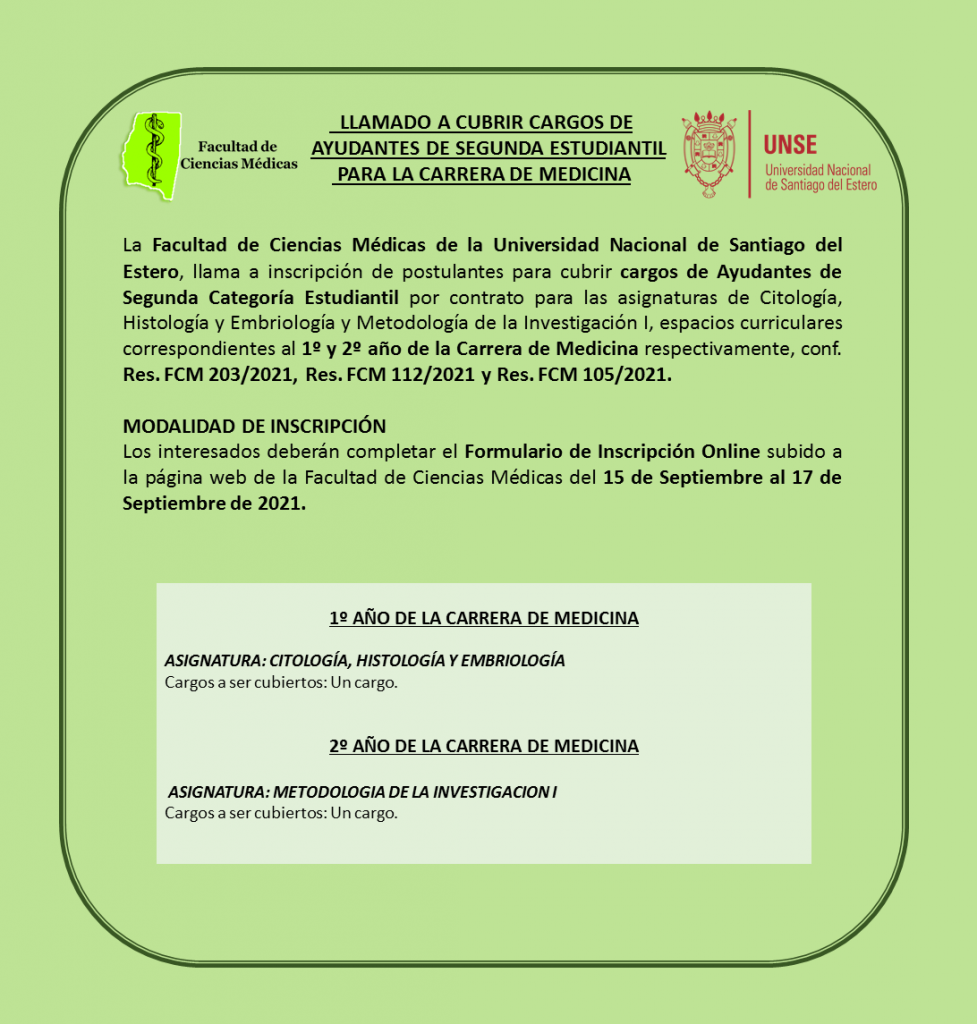 2º Convocatoria Ayudantías 2º Categoría Estudiantil - página web de la UNSE.png